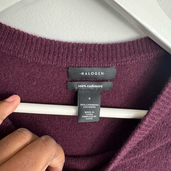 Halogen small burgundy cashmere jumper - Picture 3 of 5